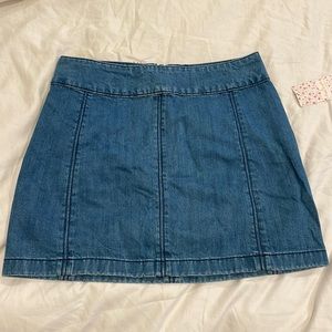 Free People Chloe Wash Denim Skirt